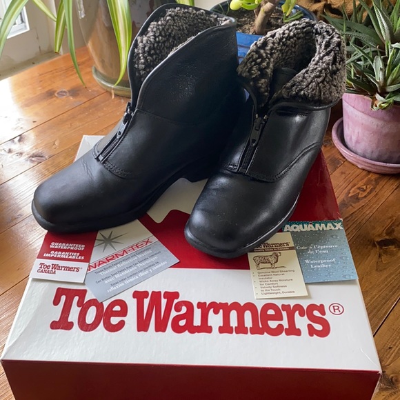 Toe Warmers Shoes - Toe Warmers - Leather winter boots